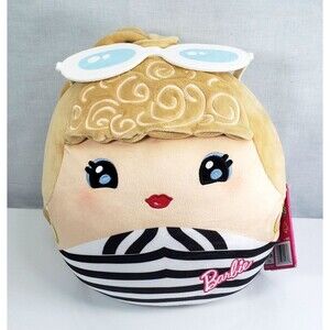 Barbie Cuutopia Felt Sunglasses Chevron Swimsuit 10 in. Squish Plush Toy Mattel